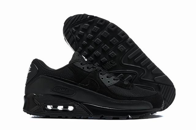 (image for) All Black Nike Air Max 90 Men's Shoes-10